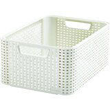 Curver Škatla za shranjevanje CURVER Ratan (39 x 29 x 17,2 cm, M, bela) | Shoptok.si