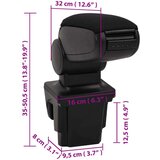  Naslon za ruke za automobil crni 16 x 32 x (35 - 50 5) cm ABS | shoptok.hr