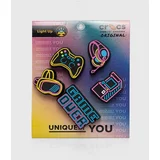 Crocs Priponke za čevlje Lights Up Neon Gamer 5-pack 10012094