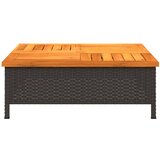  Vrtni stol crni 70 x 70 x 25 cm od ratana i bagremovog drva | Eponuda.ba