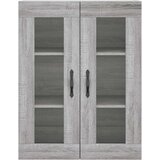 vidaXL Visoka komoda siva sonoma 69,5x34x180 cm inženirski les | Shoptok.si