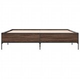  Okvir za krevet smeđi hrast 200x200cm konstruirano drvo i metal | Eponuda.com