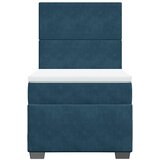 Box spring krevet s madracem plavi 100x200 cm baršunasti | shoptok.hr