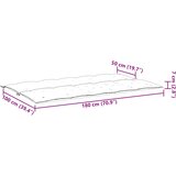  Jastuk za vrtnu klupu crni 180 x (50+50) x 7 cm tkanina Oxford | shoptok.hr
