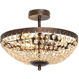QAZQA Klasična stropna svetilka bron in kristal 3-light - Mondrian | Shoptok.si