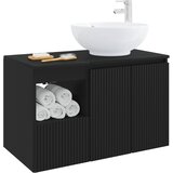  Set namještaja za kupaonicu 2 kom. Crna Konstruirano drvo 49,5 x 44,5 x 80 cm | shoptok.hr