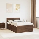  Krevetna konstrukcija s uzglavljem Smeđi hrast 135 x 190 cm | shoptok.hr