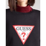 Guess Jeans Sweater majica 'ICONIC' crvena / crna / bijela | shoptok.hr
