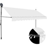 Tenda na ručno uvlačenje s LED svjetlima 350 cm krem | shoptok.hr