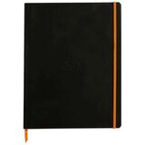  Notes A4+, Rhodia Rhodiarama, meke korice, s gumicom, diktando crte, crni | shoptok.hr