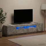  LED TV kabinet HOORN 3 kom. Betonska siva Konstruirano drvo 100 x 35 x 40 cm | Shoptok.si