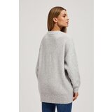 Marisse Light Gray Decorative Knit Sweater | shoptok.hr