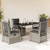 vidaXL 5-dijelni vrtni blagovaonski set sivi od poliratana | shoptok.hr