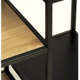 Unique Furniture Črn/naraven regal v hrastovem dekorju 80x180x35 cm Altino – | Shoptok.si