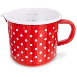 Orion Emajliran merilni vrček TECKA z rdečimi pikami 1,2 l, (5000019503) | Shoptok.si