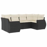  The Living Store Vrtna sedežna garnitura 6-delna z blazinami črna poli ratan - Vrtna Sedežna Garniture, (21446824) | Shoptok.si