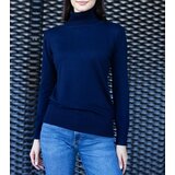 Gemre Navy blue loose-fitting turtleneck Nida | Shoptok.si
