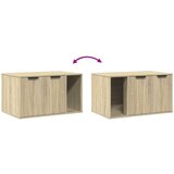 vidaXL Kutija z mačji pijesak boja hrasta 80x50x45cm konstruirano drvo | shoptok.hr
