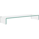 vidaXL Stalak za TV /Monitor Prozirno Staklo 100x30x13 cm | shoptok.hr