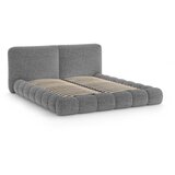 Micadoni Temno siva oblazinjena zakonska postelja s prostorom za shranjevanje z letvenim dnom 180x200 cm Solange – | Shoptok.si