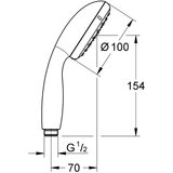 Grohe 279462430 vitalio start 100 tuš ročka 2 funkciji | Shoptok.si
