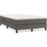  Box spring postelja z vzmetnico siv 120x200 cm umetno usnje, (20725000) | Shoptok.si