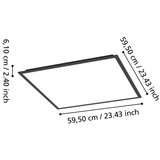 Eglo 901507-LED RGBW prigušiva nadgradni panel MORADILLO-Z LED/33W/230V 60x60cm crna | Eponuda.com
