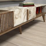 Kalune Design TV komoda u mramornom dekoru u prirodnoj boji 180x40 cm Milan – | shoptok.hr