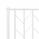  Metalni okvir za krevet s uzglavljem bijeli 90x200 cm | shoptok.hr