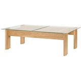 noo.ma Stolić za kavu sa staklenom pločom stola u prirodnoj boji 86x132 cm Naiko – | shoptok.hr