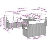  Sjedeća garnitura za vrt 9 pcs Siva i tamnoplava poliratan | shoptok.hr