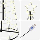  LED božićno drvce s čavlima za tlo Topla bijela 250 cm Željezo | shoptok.hr