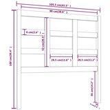  Uzglavlje za krevet boja meda 105,5x4x100 cm masivna borovina | shoptok.hr