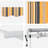 vidaXL Samodejna Retraktibilna Tenda Črno-Rumena 450x300 cm | Shoptok.si