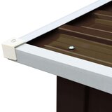  Ostava za drva od pocinčanog čelika 172x91x154 cm smeđa | shoptok.hr