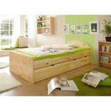 MID.YOU Postelja S Predalom Erna, 90x200, Bor, Masivno | Shoptok.si