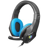 Natec slušalice fury phantom, gaming headset with volume control, 3.5mm stereo, led backlit (usb), black/blue ( NFU-1679 ) | ePonuda.com