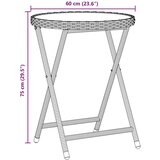  3-delni vrtni bistro set s blazinami črn poli ratan, (22015377) | Shoptok.si