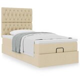  Otomanski krevet s madracem krem 90x200 cm tkanine | shoptok.hr