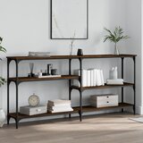 Maison Chic konzolna miza - miza ob steni rjav hrast 160x29x75 cm inženirski les, (21786405) | Shoptok.si