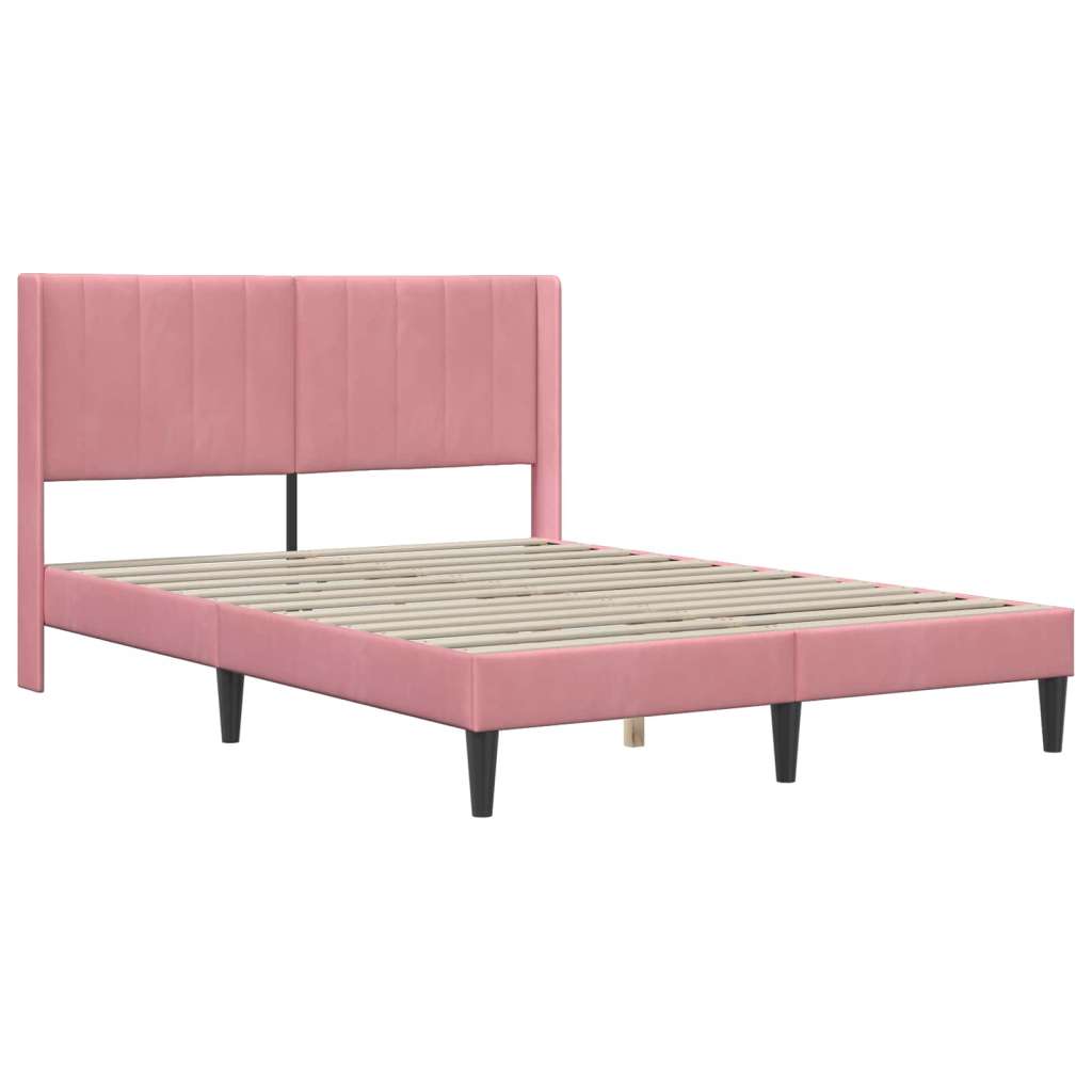  Okvir za krevet Ružičasta 140 x 200 cm Baršun - Ružičasta 140 x 200 cm | shoptok.hr
