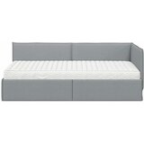  Kutni krevetni okvir s madracem 2 pcs Svijetlo siva Baršun | shoptok.hr