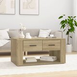 vidaXL Klubska mizica sonoma hrast 80x50x40 cm inženirski les Cene