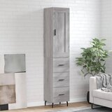 vidaXL Visoka komoda siva sonome 34 5x34x180 cm od konstruiranog drva | shoptok.hr