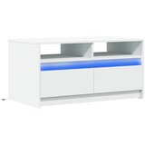  Stolić za kavu s LED svjetlima bijeli od konstruiranog drva | shoptok.hr