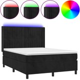  box spring s madracem LED crni 140x190 cm baršun | shoptok.hr