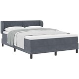  Krevet s opruga kutije Tamno siva 160 x 200 cm Baršun | shoptok.hr