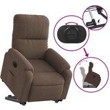 vidaXL Električni naslonjač na podizanje smeđi od mikrovlakana | shoptok.hr