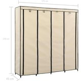  Garderobna omara s 4 predelki krem 175x45x170 cm, (20622773) | Shoptok.si