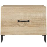  Stolić za kavu s metalnim nogama 2 kom boja hrasta 50x50x40 cm | Eponuda.com